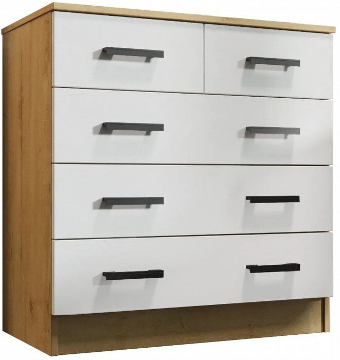 Комод К800 3/2 (Вотан / Белый гладкий)