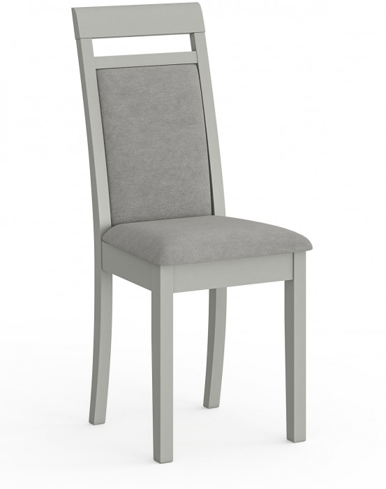 Стул Мебель--24 разборный Гольф-12, цвет серый, обивка ткань велюр серый 63, ШхГхВ 40х40х100 см., от пола до верха сиденья 47 см. (мягкая спинка)