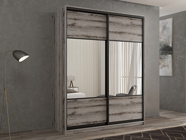 Шкаф-купе Кааппи 6 Эвок Окаменелый 110х45х230 см