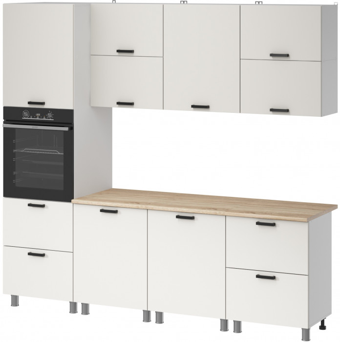 МК Аленушка 2,4м Лаванда Молочный,скоба черный,сонома