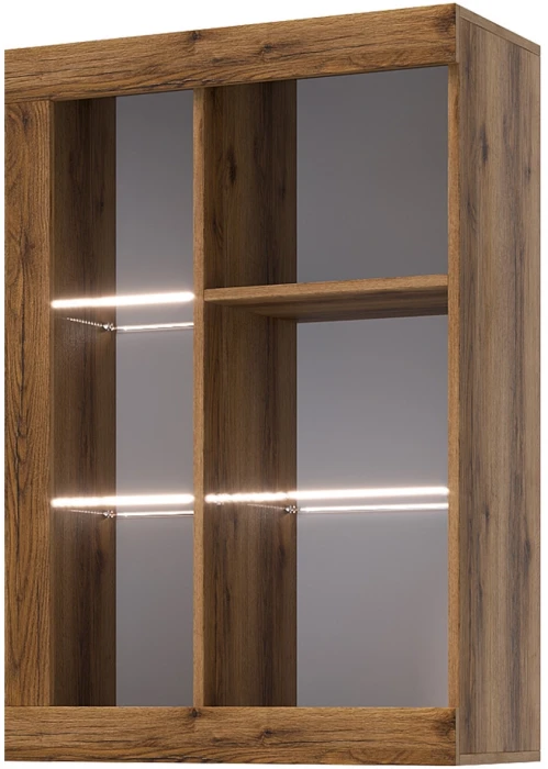 Прага Модульная Гостиная, вариант №5, Дуб Делано/Черный глянец