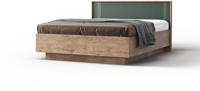 Модульная спальня "Герта" - Дуб канзас/Зеленый матовый