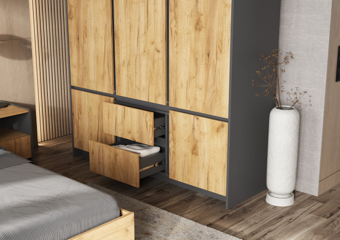 Спальня Остин Дуб крафт/Графит