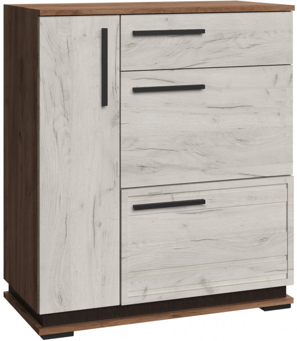 Модена Прихожая, композиция 2, Дуб белый, Венге/Дуб крафт табачный