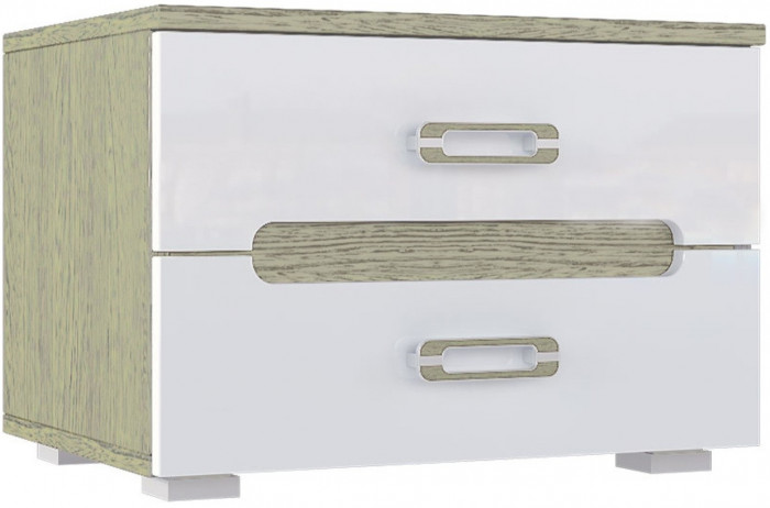 Модульная спальня Ким (Белый глянец, Венге)