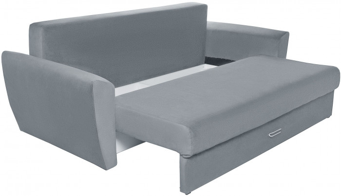 Диван-кровать Амстердам Люкс, 150х195, еврокнижка, независимый пружинный блок, велюр, серый