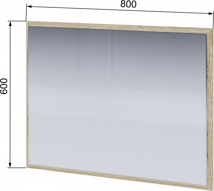 Плейона Зеркало крафт серый