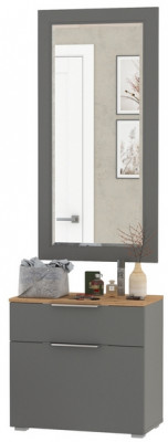 Октава Прихожая 38, серый графит/дуб крафт золотой/фасады МДФ серый графит
