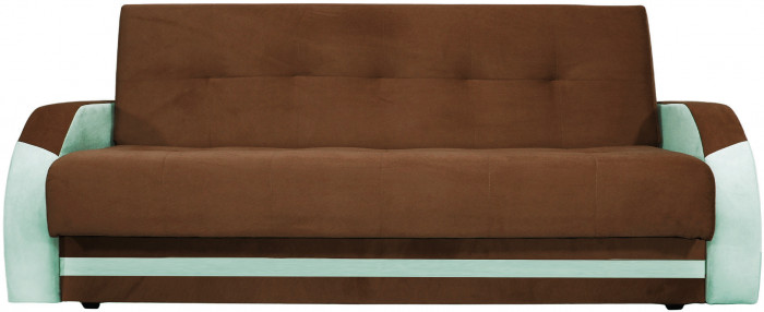 Диван-книжка Феникс 120 коричневый, пружинный блок Боннель