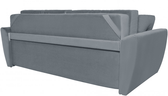 Диван-кровать Амстердам Люкс, 160х195, еврокнижка, пружинный блок, велюр, серый
