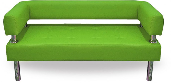 Диван Бизнес 200, экокожа, зеленый