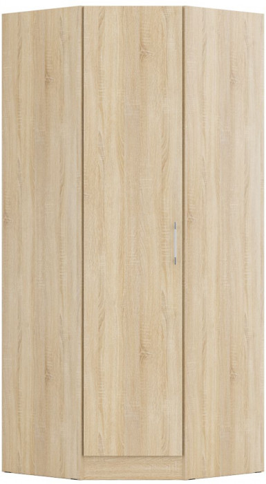 Стандарт Шкаф угловой, цвет дуб сонома, ШхГхВ 81,2х81,2х200 см., универсальная дверь, боковина для соединения со шкафами глубиной 52 см.