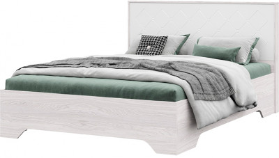 Кровать без ортопеда Сальма КР 021 (1482х970х2136) анкор/белый глянец