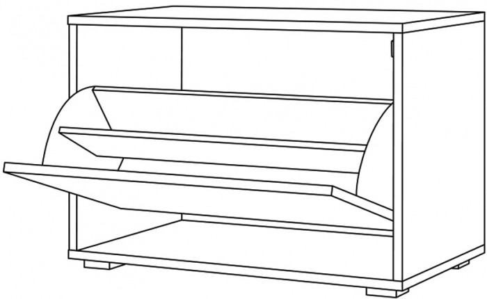 Куба Тумба 13.58, цвет дуб сонома/белый премиум, ШхГхВ 65х38,3х45,8 см.