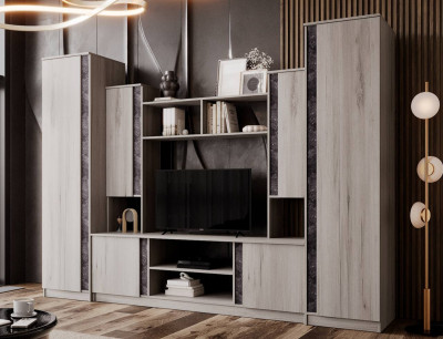 Гостиная Атлантида-5, Дуб Крафт серый/Бетон Темный