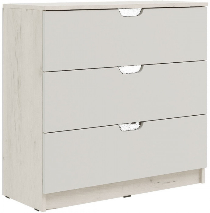 Модульная детская Юниор-4, композиция 2 (Шарли белый, Крафт белый)