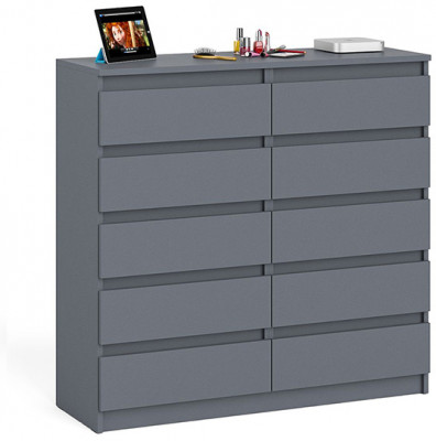 Мори Комод МК1200.10, цвет графит, ШхГхВ 120,4х41х115 см.