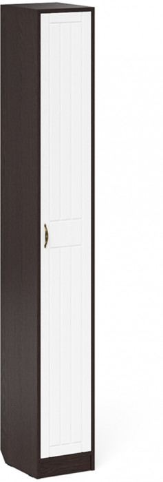 Прихожая П-6 Шкаф + Пенал, цвет венге/фасады МДФ белое дерево фрезеровка прованс, ШхГхВ 90х50х210 см., универсальная сборка
