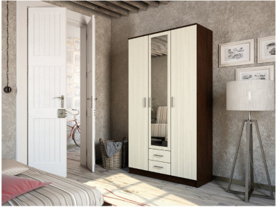 Трио Шкаф трёхдверный, Венге / Лоредо