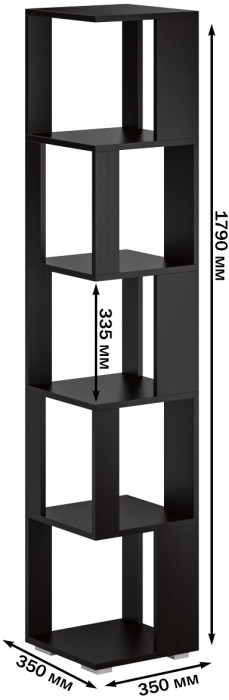 Стеллаж СВК 2 шт., цвет венге, ШхГхВ 70х35х179 см.