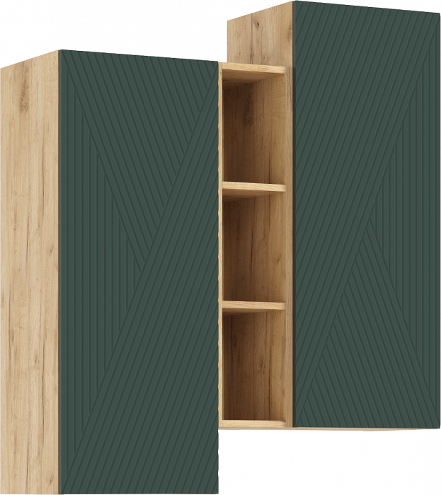 Флэш Модульная Гостиная, вариант №2, Браш мени грин/Дуб крафт