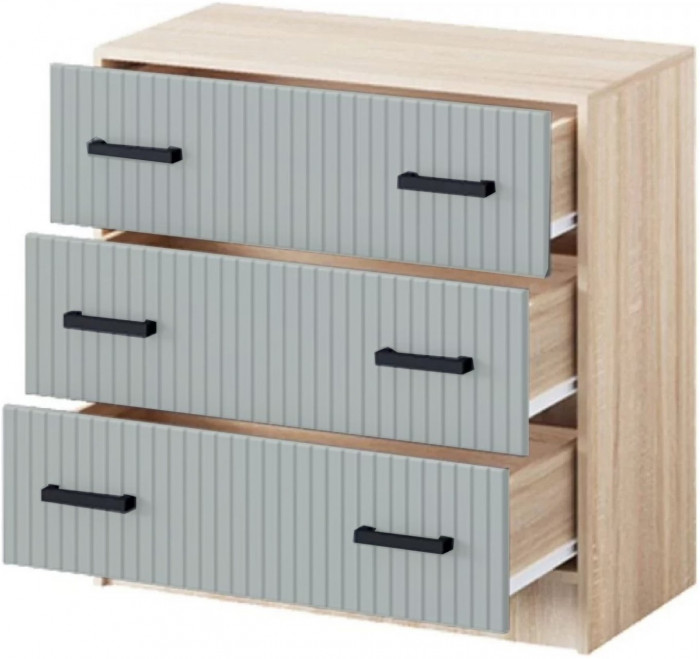 Модульная спальня Карина-6 МДФ, композиция 2 (Фисташка, Дуб Сонома)