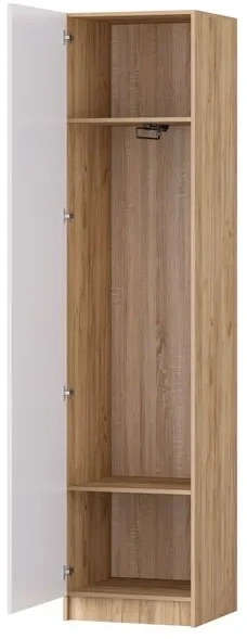 Пенал Артек, Белый глянец/Дуб крафт золотой