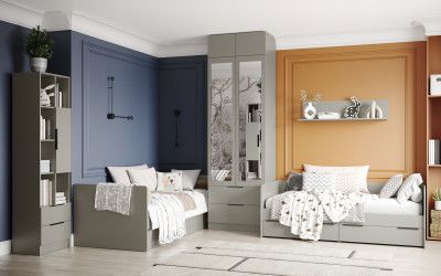 Набор мебели для подростковой "Мадрид", Мокко