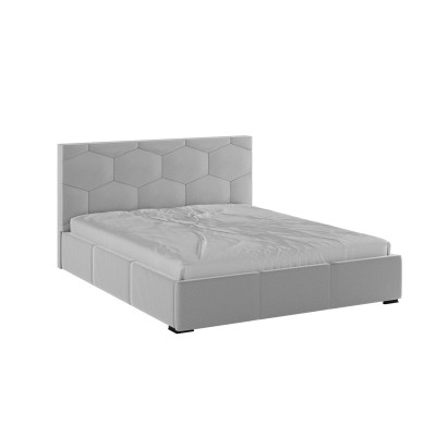 Манука Кровать интерьерная 160 светло-серый, ортопед