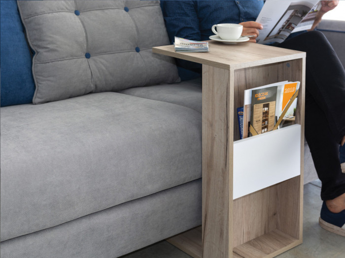 КР100 Лайт Подставка 03.291, цвет дуб серый крафт/белый премиум, ШхГхВ 35х35х55 см. (100)