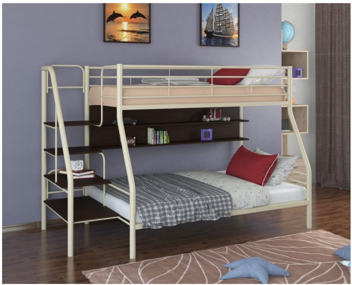 Двухъярусная кровать Толедо-1ПЯ (Серый)