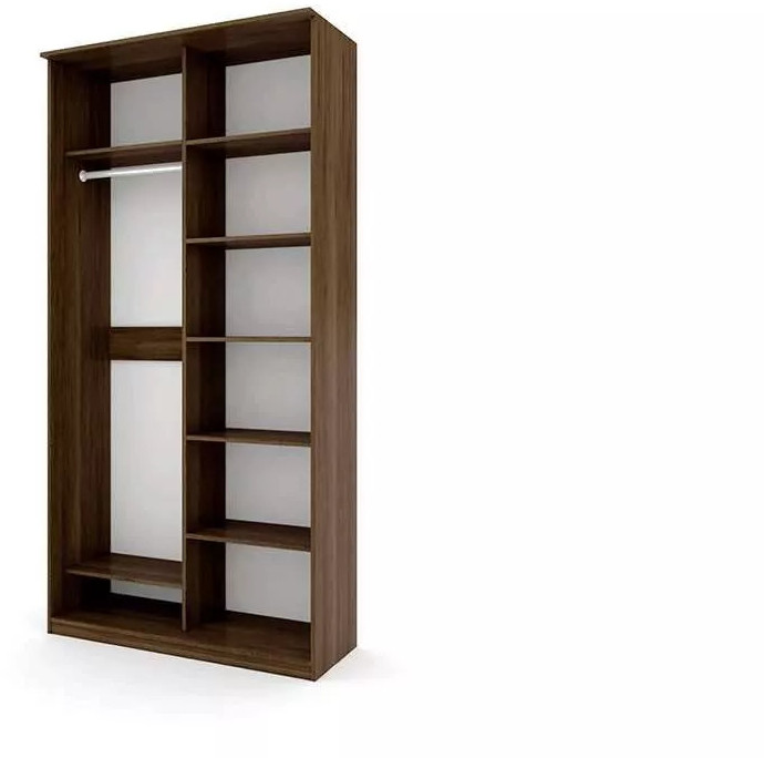 Шкаф купе Модерн 1190х600 2-х дверный 2-х секционный зеркальный с пескоструем №1 венге