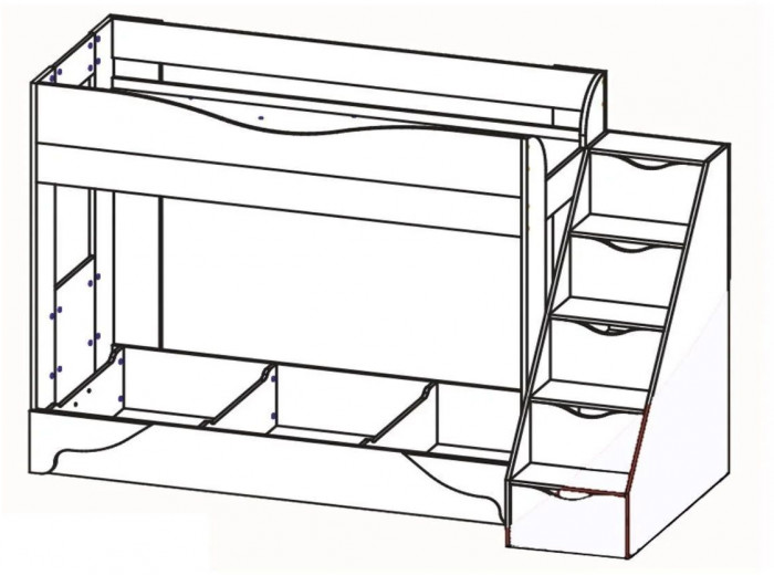Латте 77-01 кровать-диван Бодега Светлый / Орех Донской / Велюр Бежевый