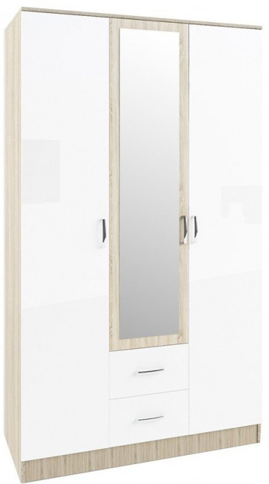 Модульная гостиная Софи, композиция 3, Белый глянец/Дуб Сонома