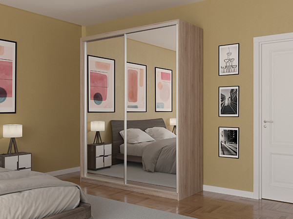 Шкаф-купе Лаурус 1 Сонома Светлый 120х58х220 см