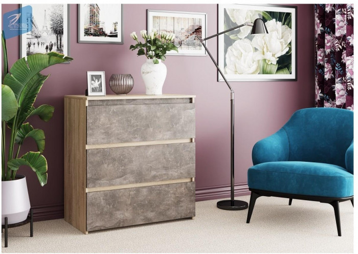 Милано-1 Комод (Белый, Белый)