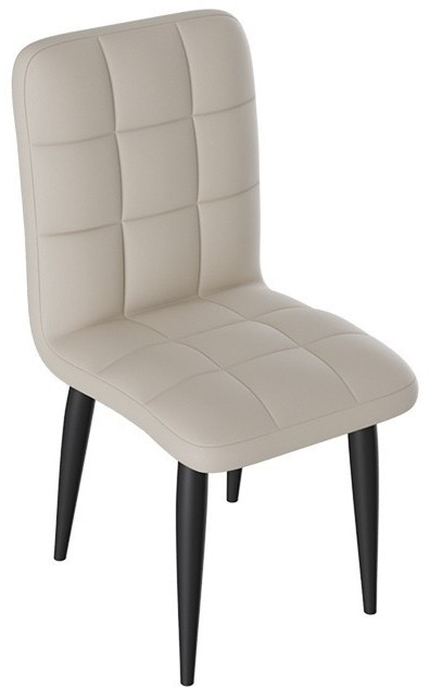 Франк ДП 2-17 Стул (конус) (Белый матовый/Кожзам Бежевый)