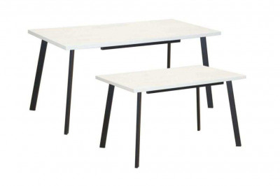 Стол обеденный Бэлфаст Бетон пайн белый