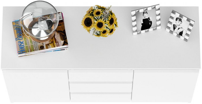 Мори Комод МК1200.3, цвет белый, ШхГхВ 120,4х41х73 см.