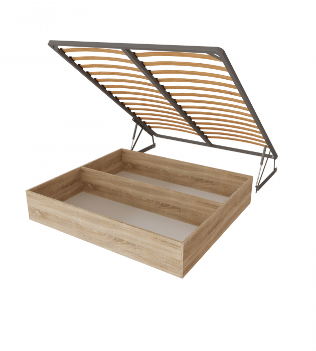 Рио Кровать интерьерная 180 коричневый квадрат, ПМ