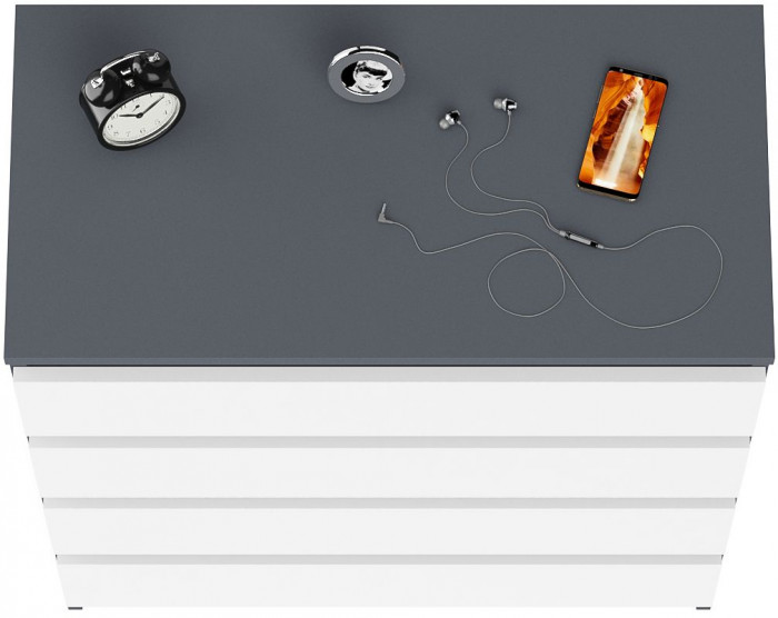 Мори Комод МК800.4, графит/белый