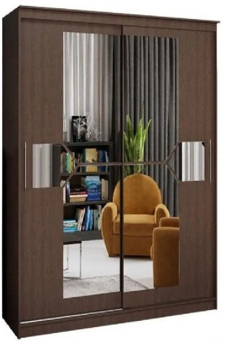 Шкаф-купе Элегант 1500 (Ясень шимо темный)