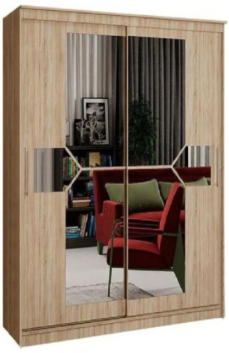 Шкаф-купе Элегант 1500 (Ясень шимо темный)