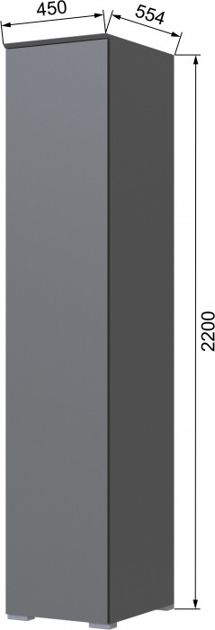 Плейона Пенал графит серый