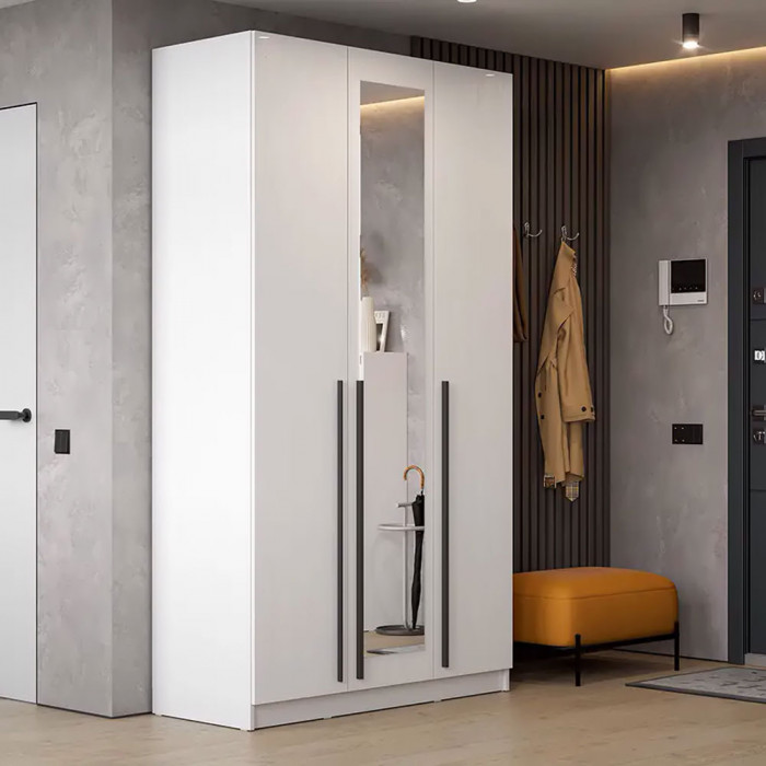 шкаф распашной Берген ШК-1200 белое дерево/белое дерево