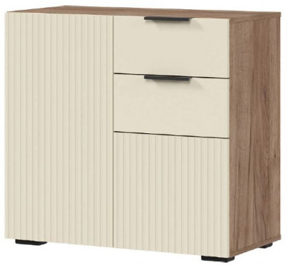 СОНАТА КМ 02 Комод 800 (800х760х400) Фасад МДФ МОНО КЕРАМИКА/Корпус ДУБ КРАФТ ТАБАЧНЫЙ