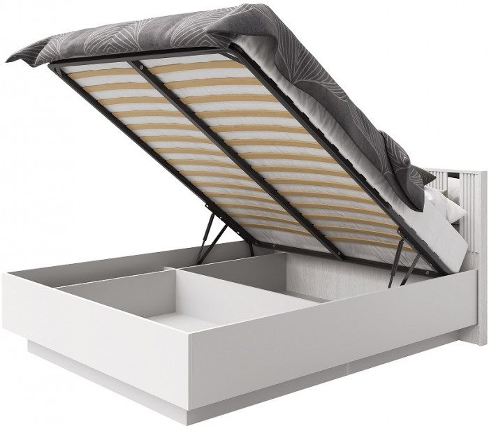 Кровать KING-SIZE 180х200 "Харди" с ПМ - Латте/Ирландский ликер