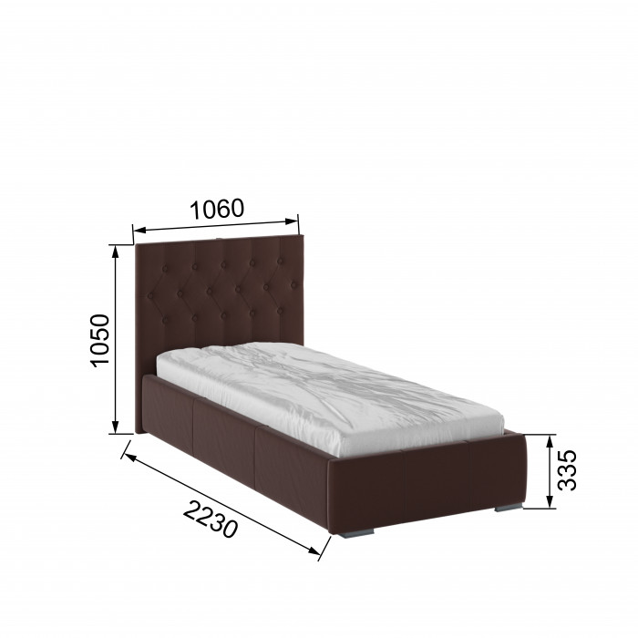 Октавия Кровать интерьерная 900 коричневый ромб, ПМ