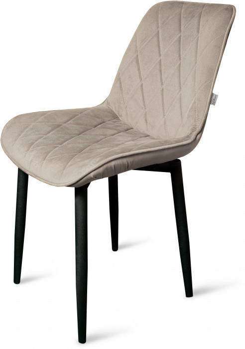 Стул "Оскар" черный матовый Томми 08 серый