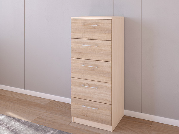 Комод 02/23 45х40х110 Дуб молочный/Сонома